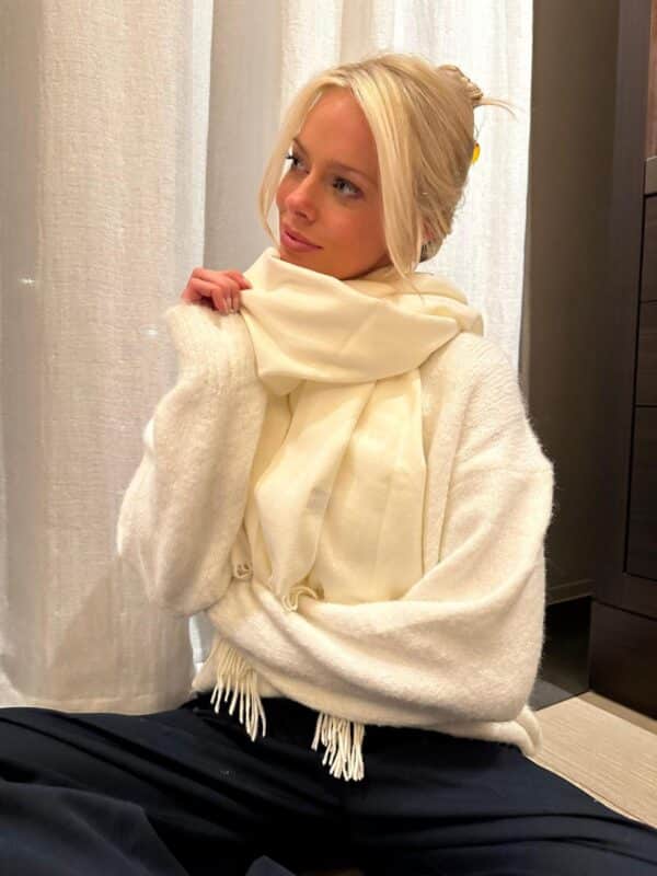 ELLA - Cashmere Scarf Cream