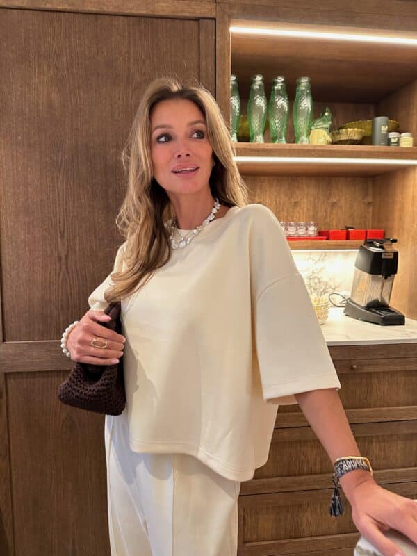 CELINE - Luxe T-shirt Cream