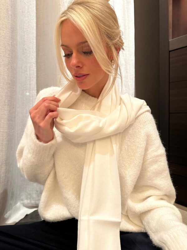 ELLA - Cashmere Scarf White