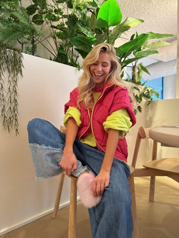 IVY - Body Warmer BESTSELLER - Pink & Yellow - Image 2