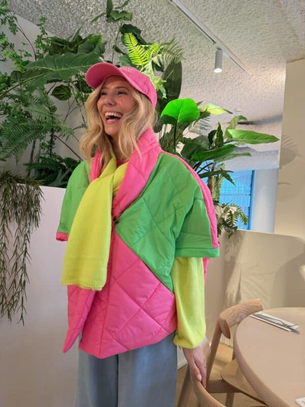 KYRA - Butterfly Bodywarmer Pink & Green - Image 2