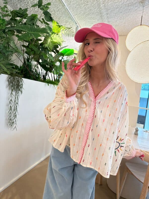 ROSE - Cotton Blouse with Hearth - PRE ORDER - Image 2