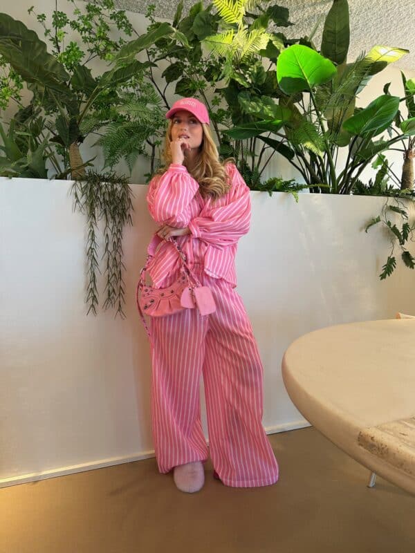 JULIETTE - Pants Stripes Pink