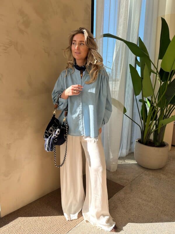 ZAHRA - Jeans Blouse Light Blue - Image 2