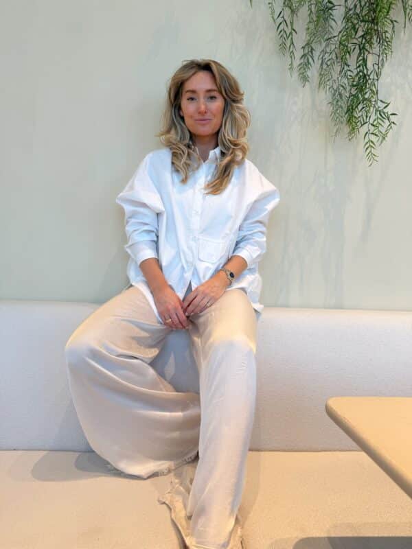 ESMEE - Cotton Blouse with Pocket White - Image 2