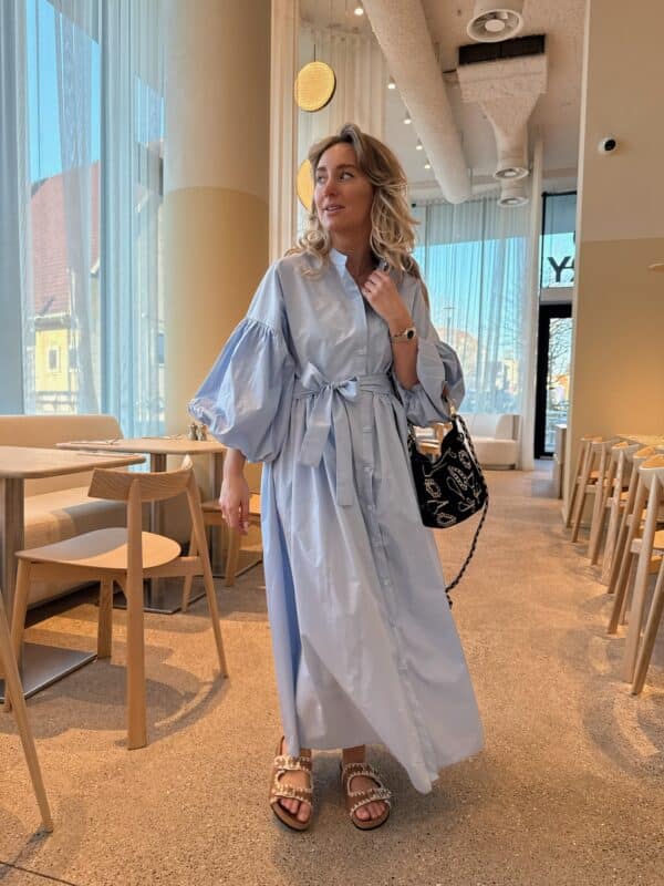 RIO - Dress Puff Sleeve Light Blue