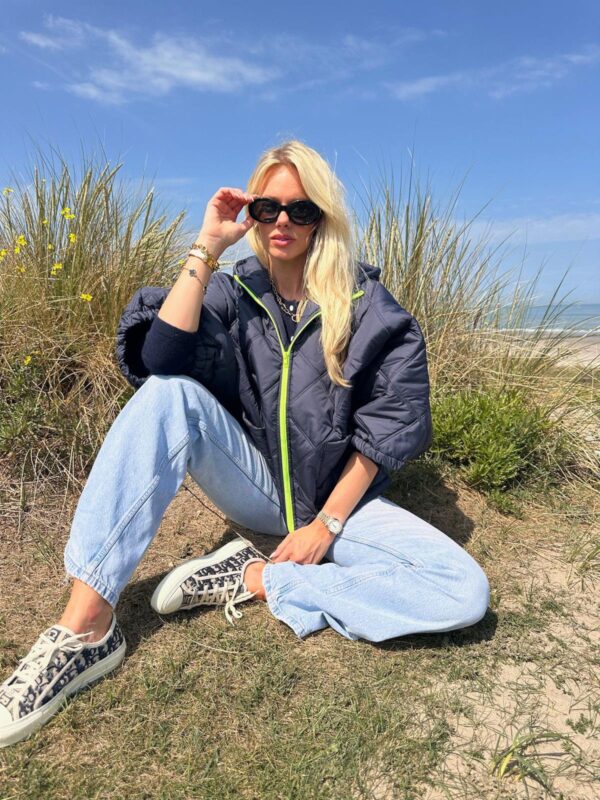 ROSIE - Body Warmer - Navy & Green