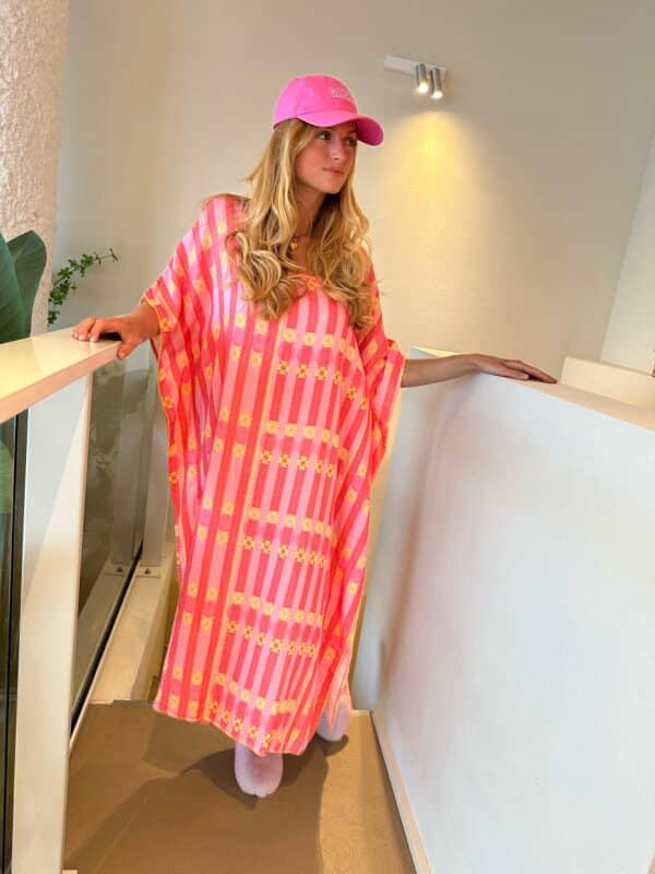 Dress Kaftan Pink & Orange - Image 2