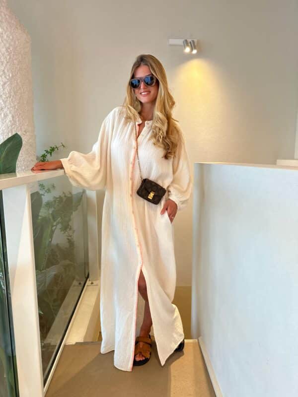 Dress White & Orange