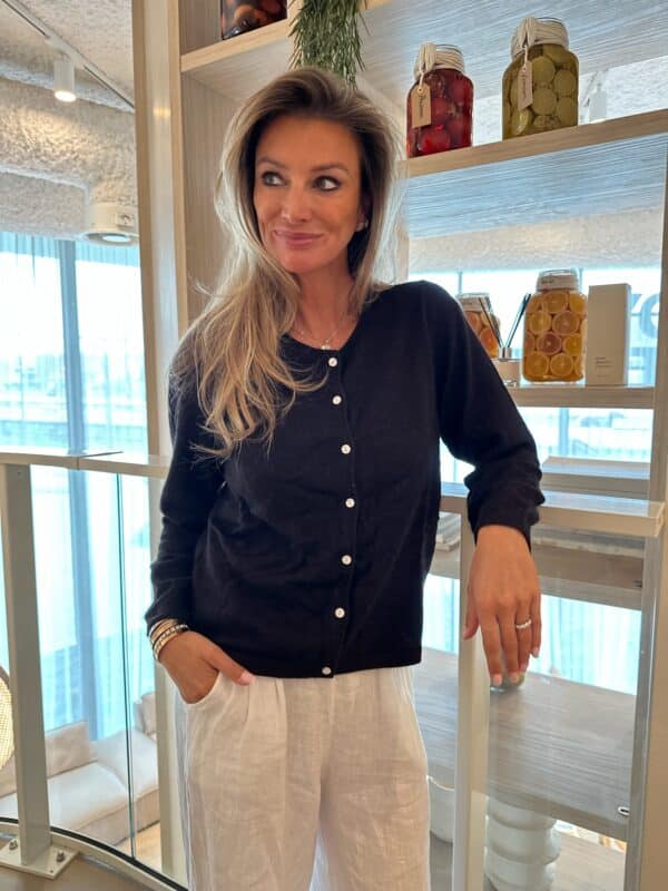 ZIZA - Fine Button Racoon Gilet Navy