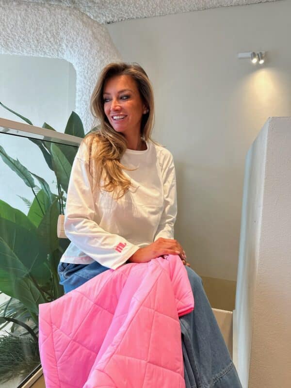 MEILA - Long Sleeve White & Pink - Image 2