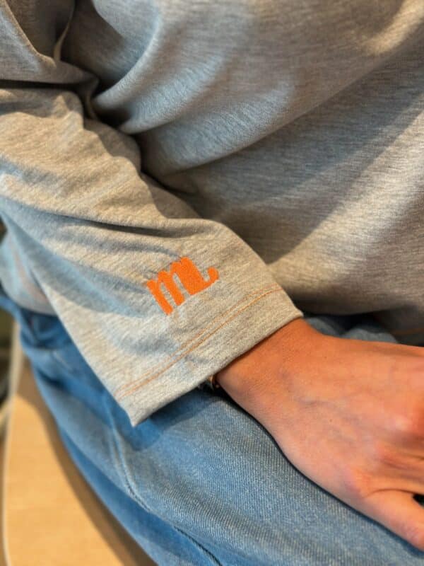 MEILA - Long Sleeve Grey & Orange - Image 2