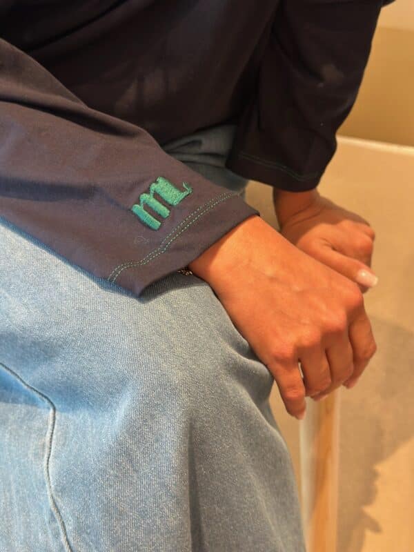 MEILA - Long Sleeve Navy & Green - Image 2