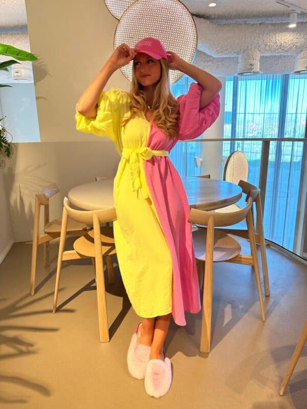 Dress Pink & Yellow