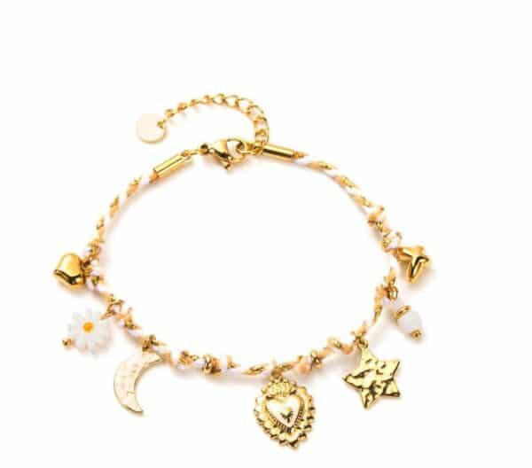 Bracelet - Heart & Moon