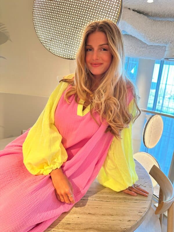 JESS -  Dress Yellow & Pink - Image 2