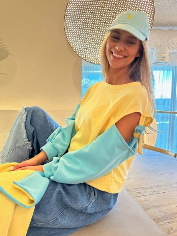 Long Sleeve Yellow & Green Knot - Image 2