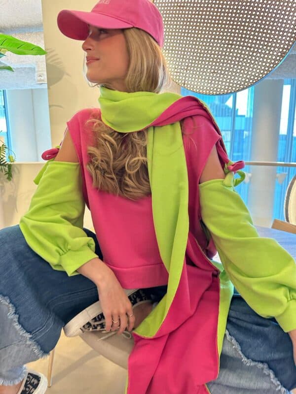 Long Sleeve Pink & Green Knot - Image 2