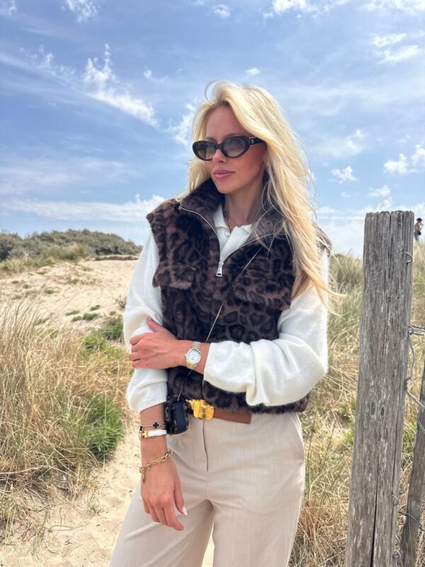 CHICAGO - Faux fur Bodywarmer Leopard - PRE ORDER