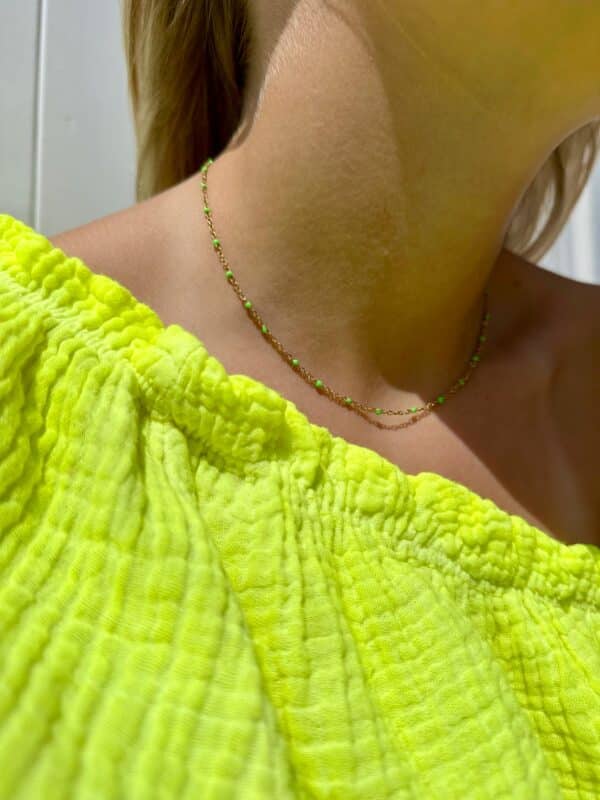 NECKLACE - Dots Green