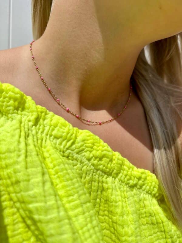 NECKLACE - Dots Light Pink