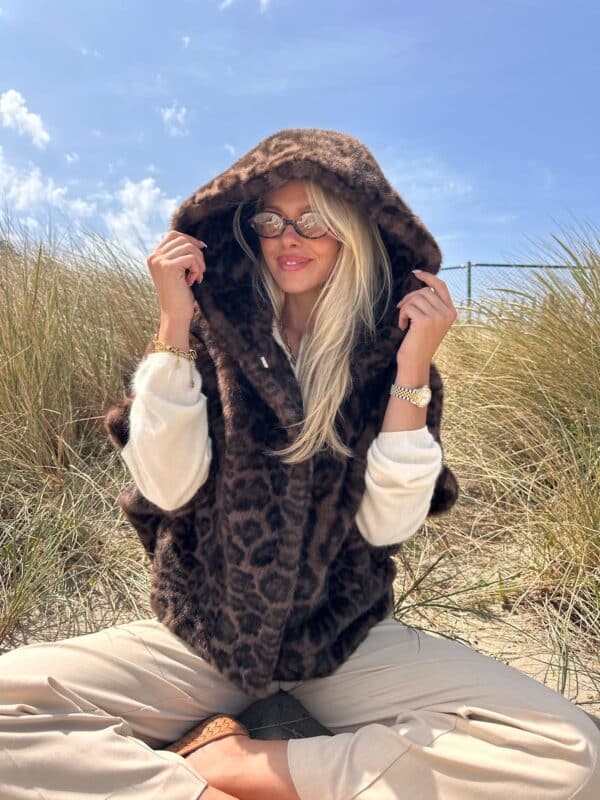 MONACO - Faux Fur Jacket Leopard - PRE ORDER