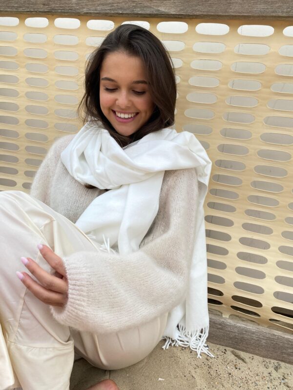 ELLA - Cashmere Scarf White