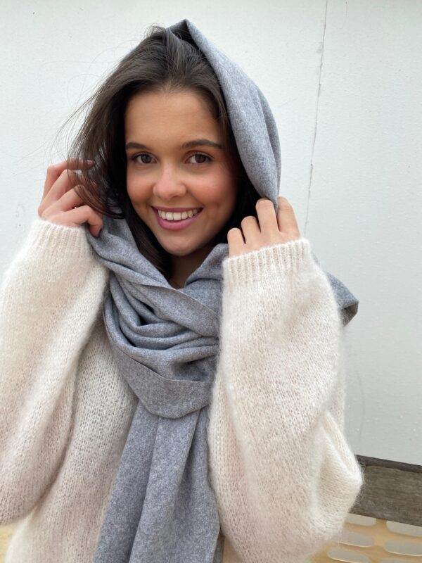 ELLA - Cashmere Scarf Dark Grey