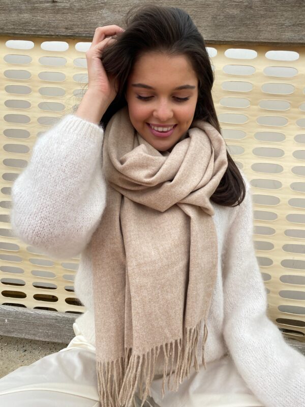 ELLA - Cashmere Scarf Beige