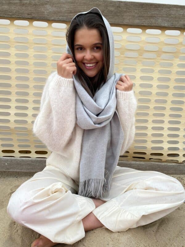 ELLA - Cashmere Scarf Light Grey