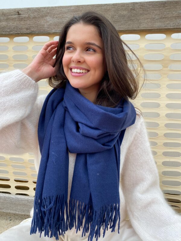 ELLA - Cashmere Scarf Navy