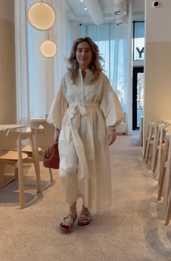 RIO - Dress Puff Sleeve Cream