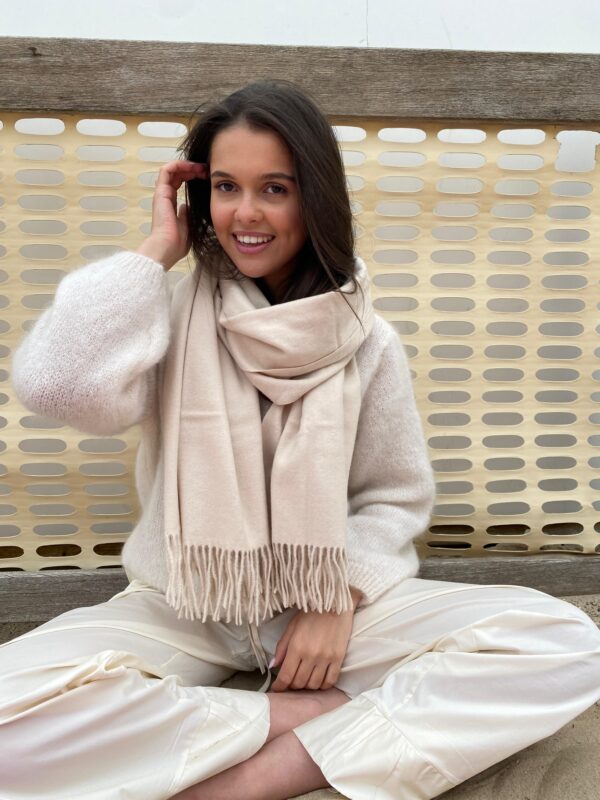 ELLA - Cashmere Scarf Light Beige