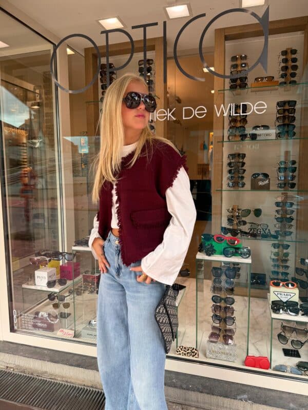 JOSEPHINE - Gilet Bordeaux - Image 2