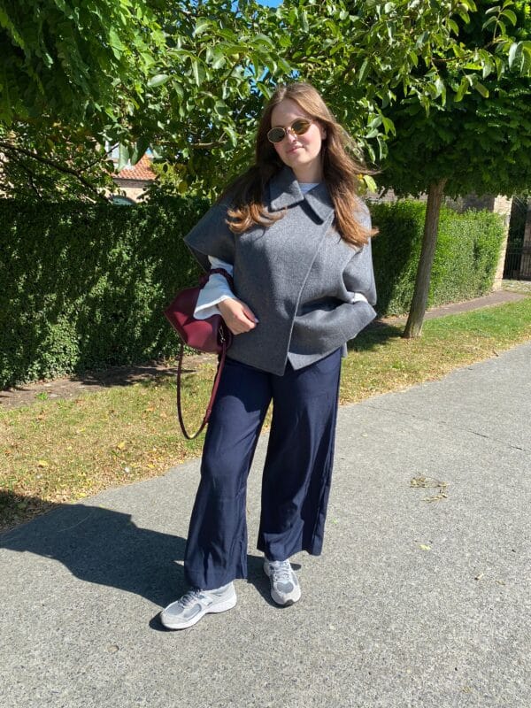 JULIETTE - Cape Jacket Grey - Image 2