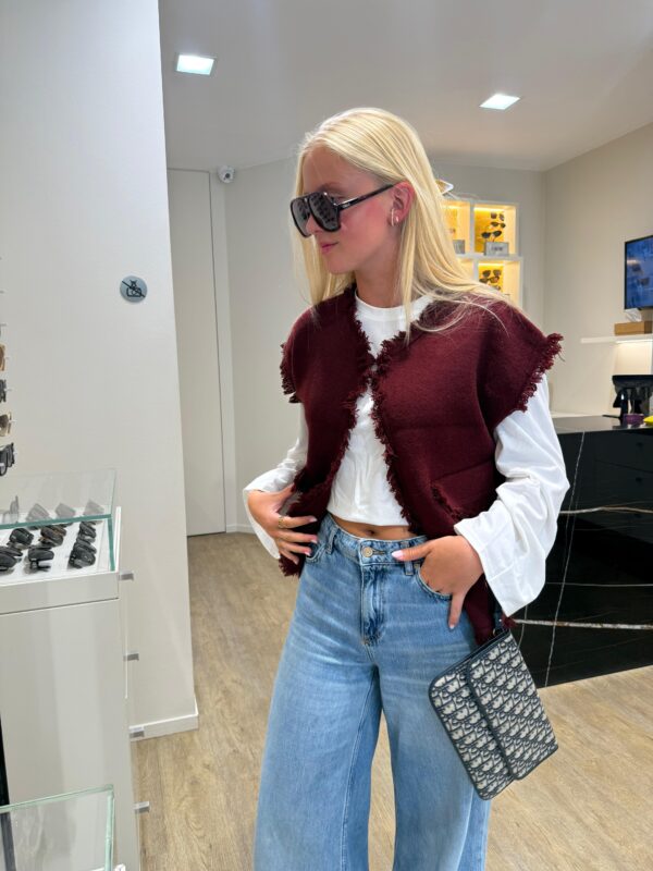 JOSEPHINE - Gilet Bordeaux