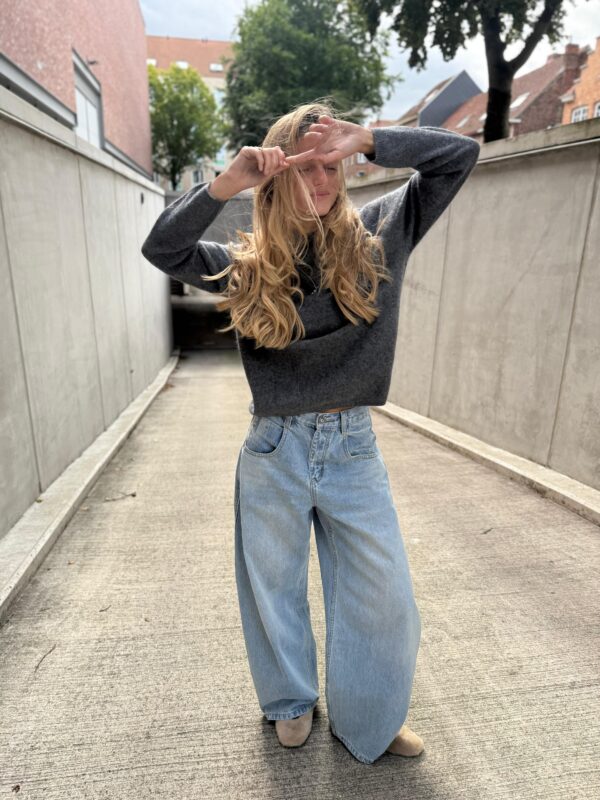 RAPHAELLE - Knit Top Grey