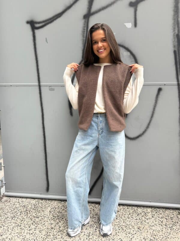 STELLA - Gilet Brown - Image 2