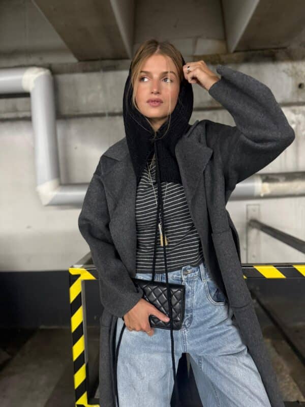 JENIVE - Jacket Long Dark Grey - Image 2