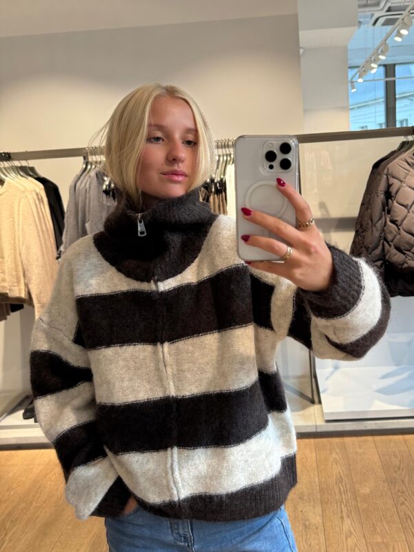 CECILIA - Knit Top Stripes Brown