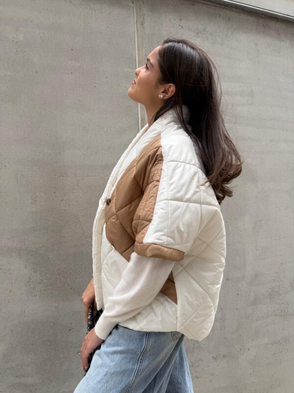 KYRA - Butterfly Bodywarmer Cream & Camel - Image 2