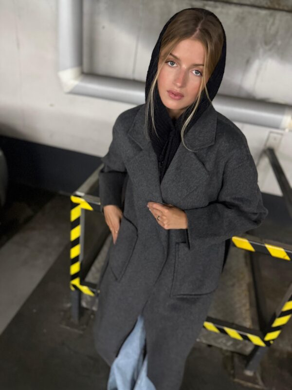 JENIVE - Jacket Long Dark Grey