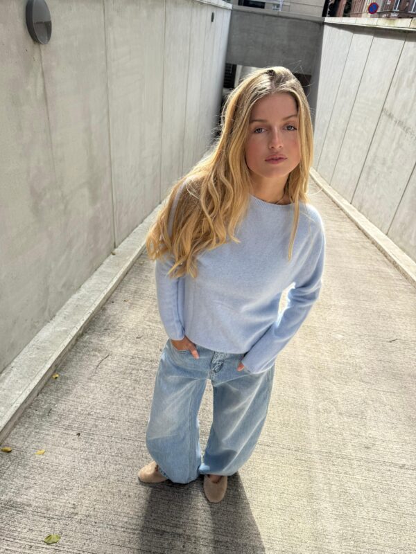 RAPHAELLE - Knit Top Light Blue