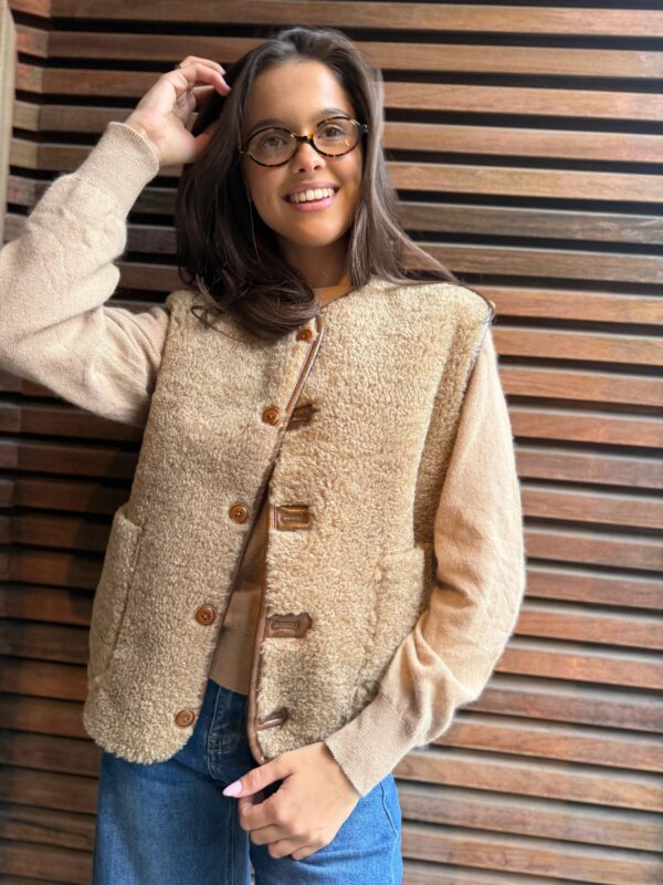 MOURA - Teddy Bodywarmer Reversible Beige