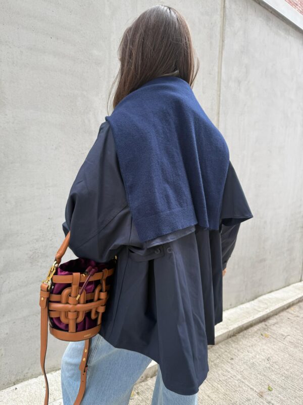 BLAKE - Trench Jacket Mid Navy - Image 3