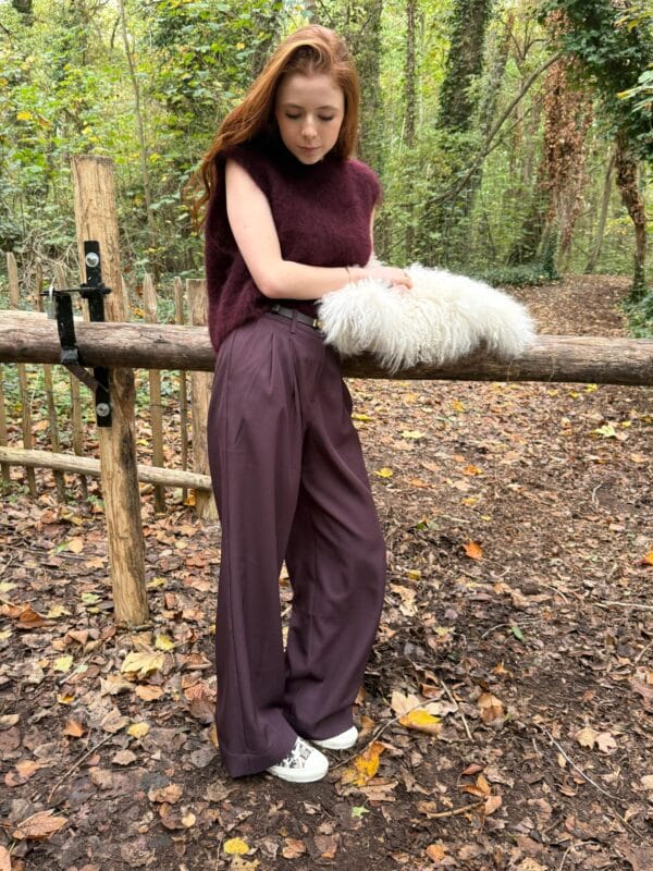 CELESTE - Pants Bordeaux