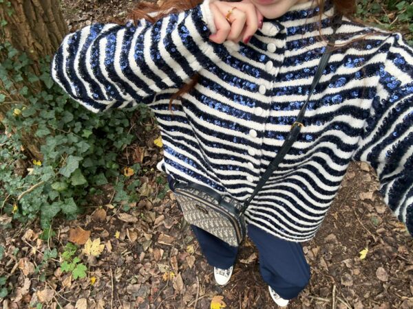 HARVEY - Knit Glitter White & Black - Image 2