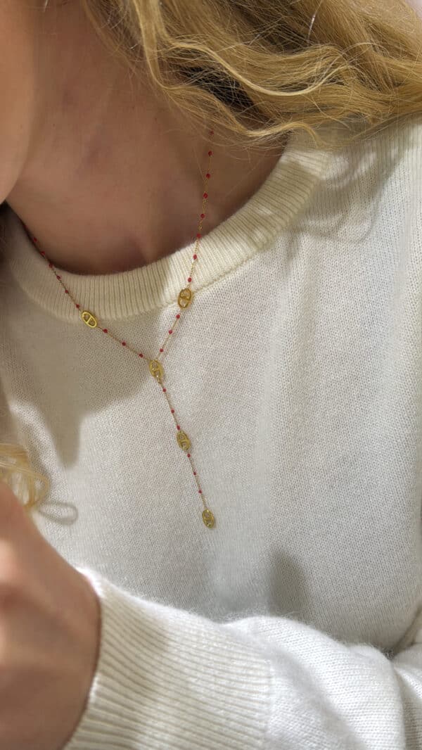 NECKLACE - Y Bordeaux