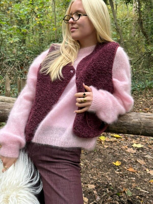 PARIS - Sleeveless Jacket Bordeaux