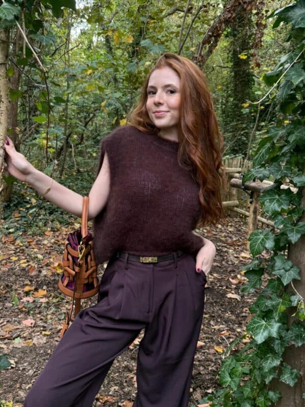 FLORINE - Sleeveless Top Bordeaux